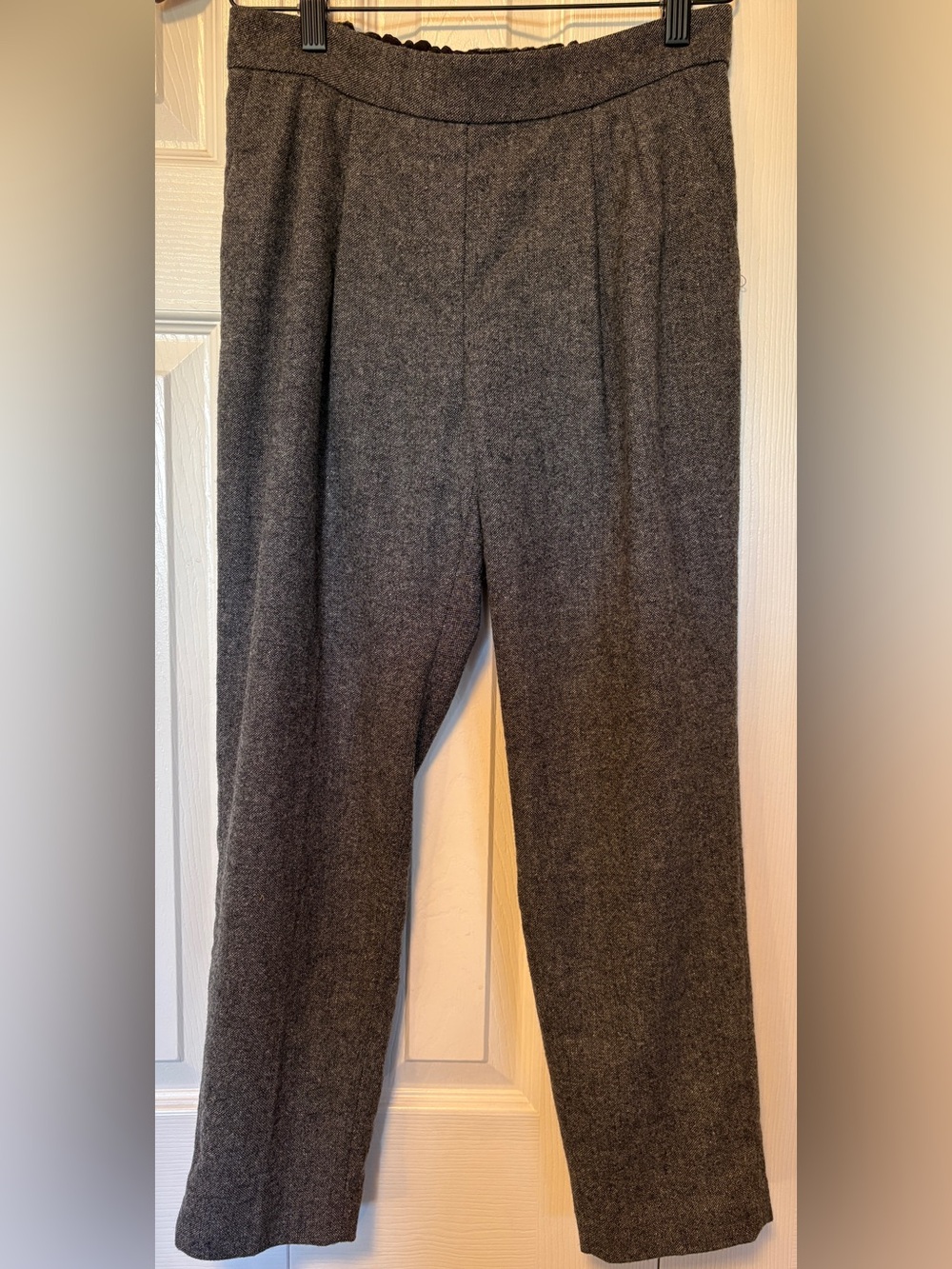 Aritzia Babaton Cohen Virgin Wool Pleated Trousers Pants Grey Black 4
